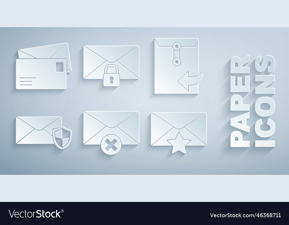 Set delete envelope with shield star