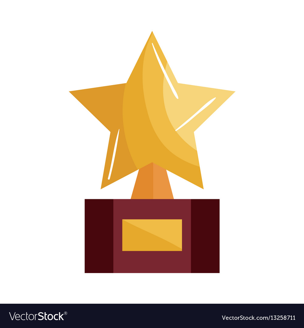 Trophy award star icon Royalty Free Vector Image