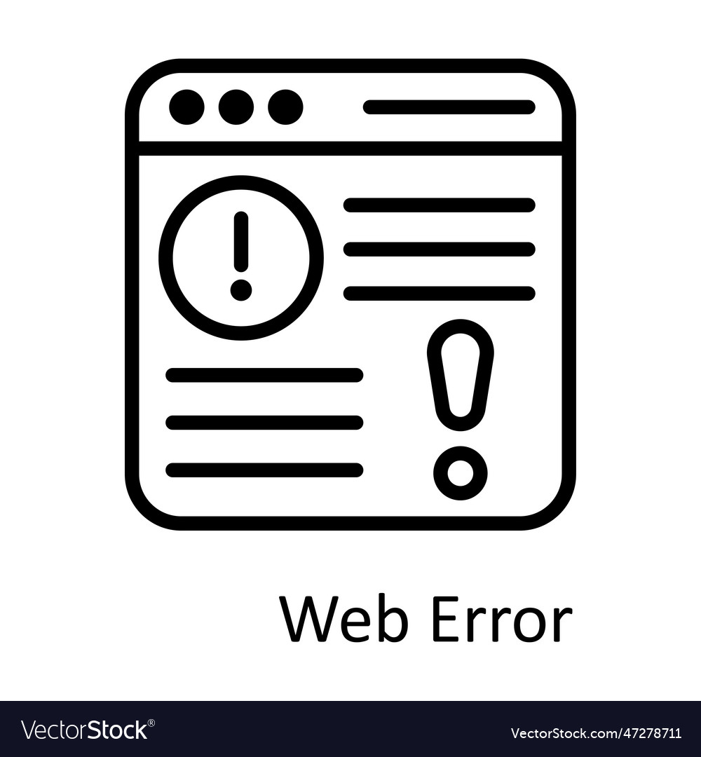 Web error outline icon design