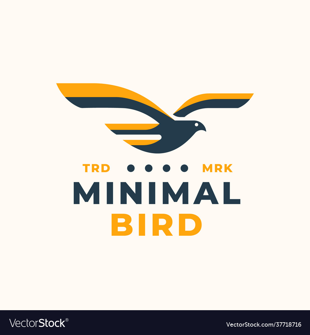 Abstract bird logo design template