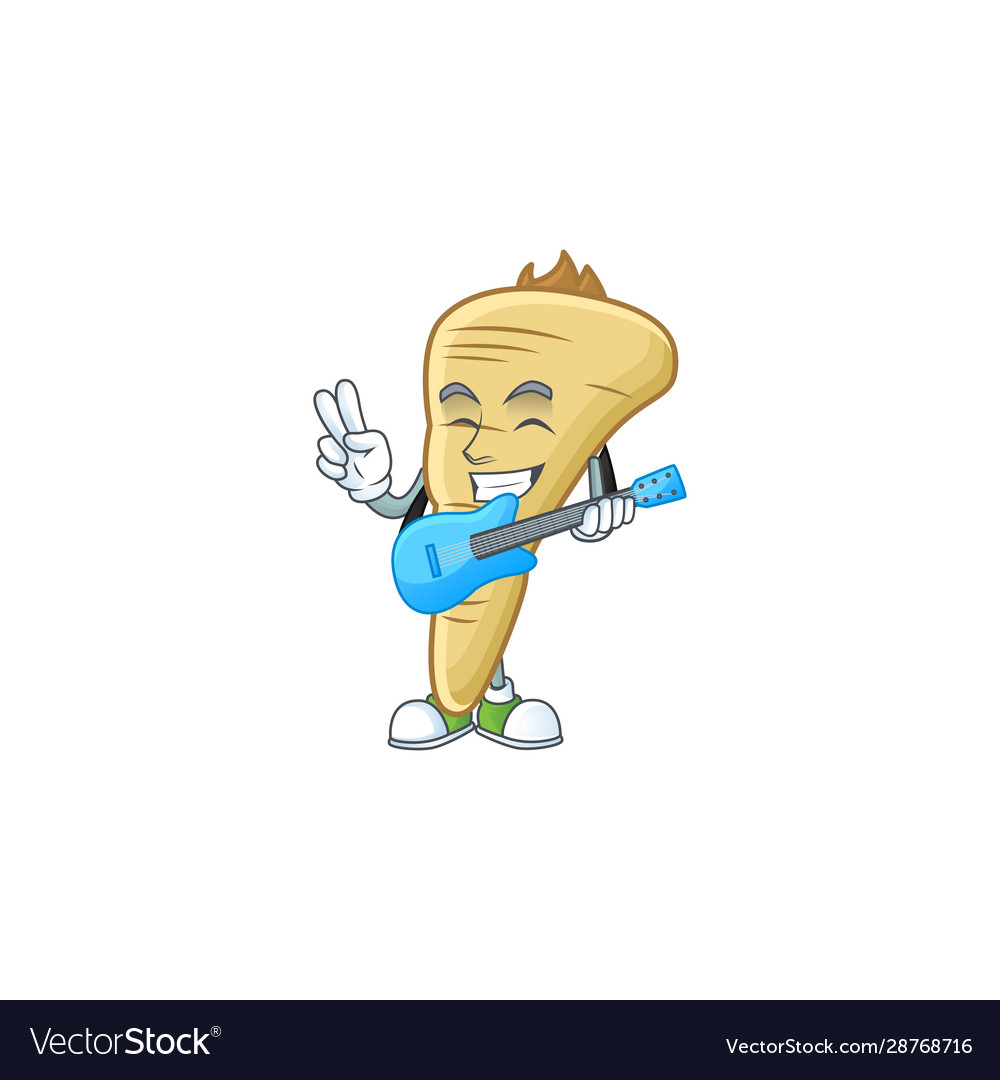 Cute and cool parsnip cartoon character Vector Image Cute and cool parsnip cartoon character