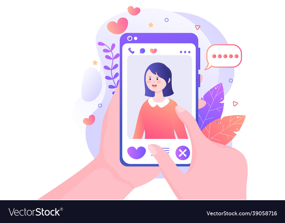 Dating app for a couple with male and female vector image Dating app for a couple with male and female