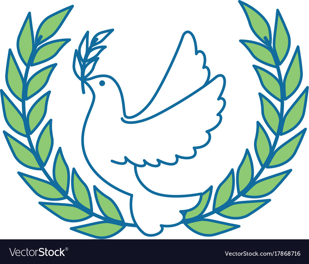 Dove of peace with wrench Royalty Free Vector Image