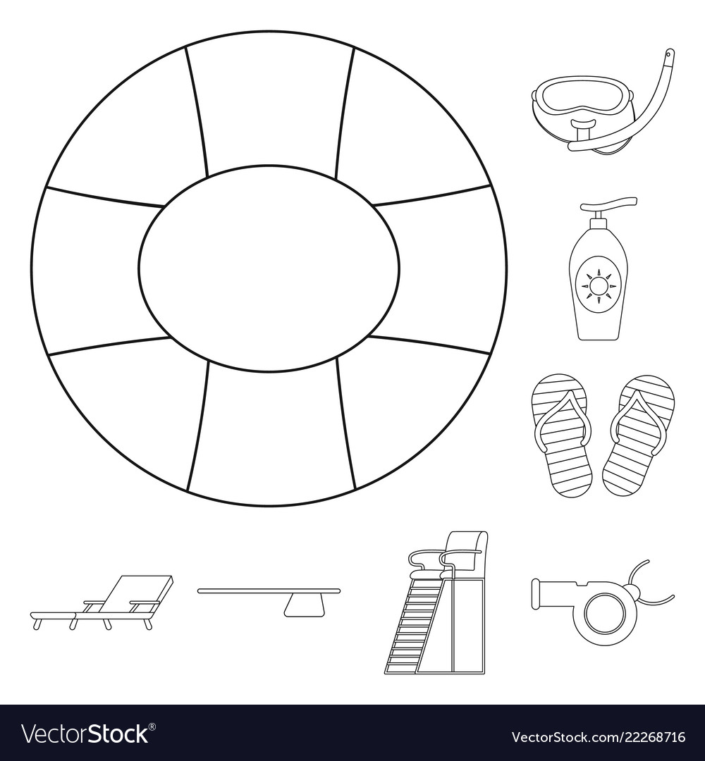 Isolated object of pool and swimming icon