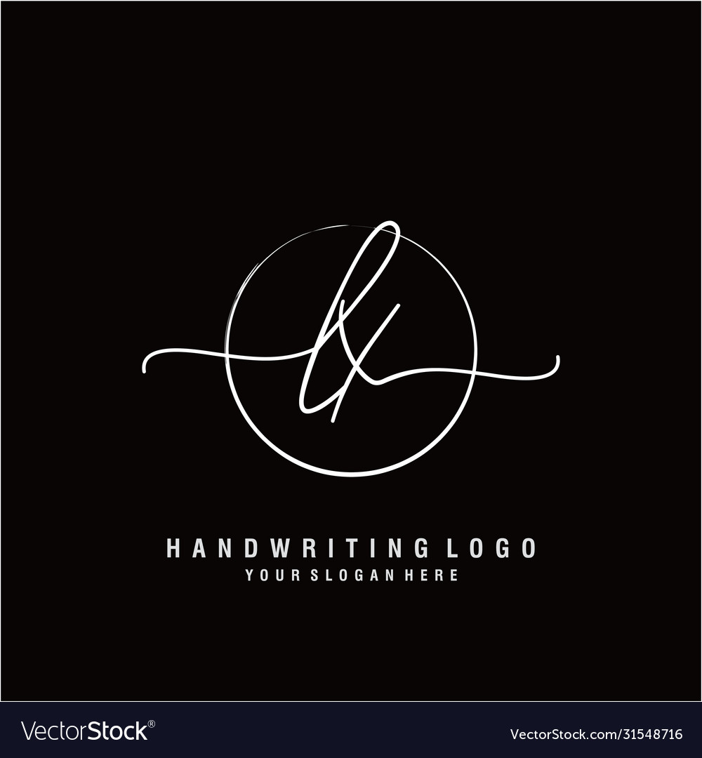 Lx initial handwriting logo design
