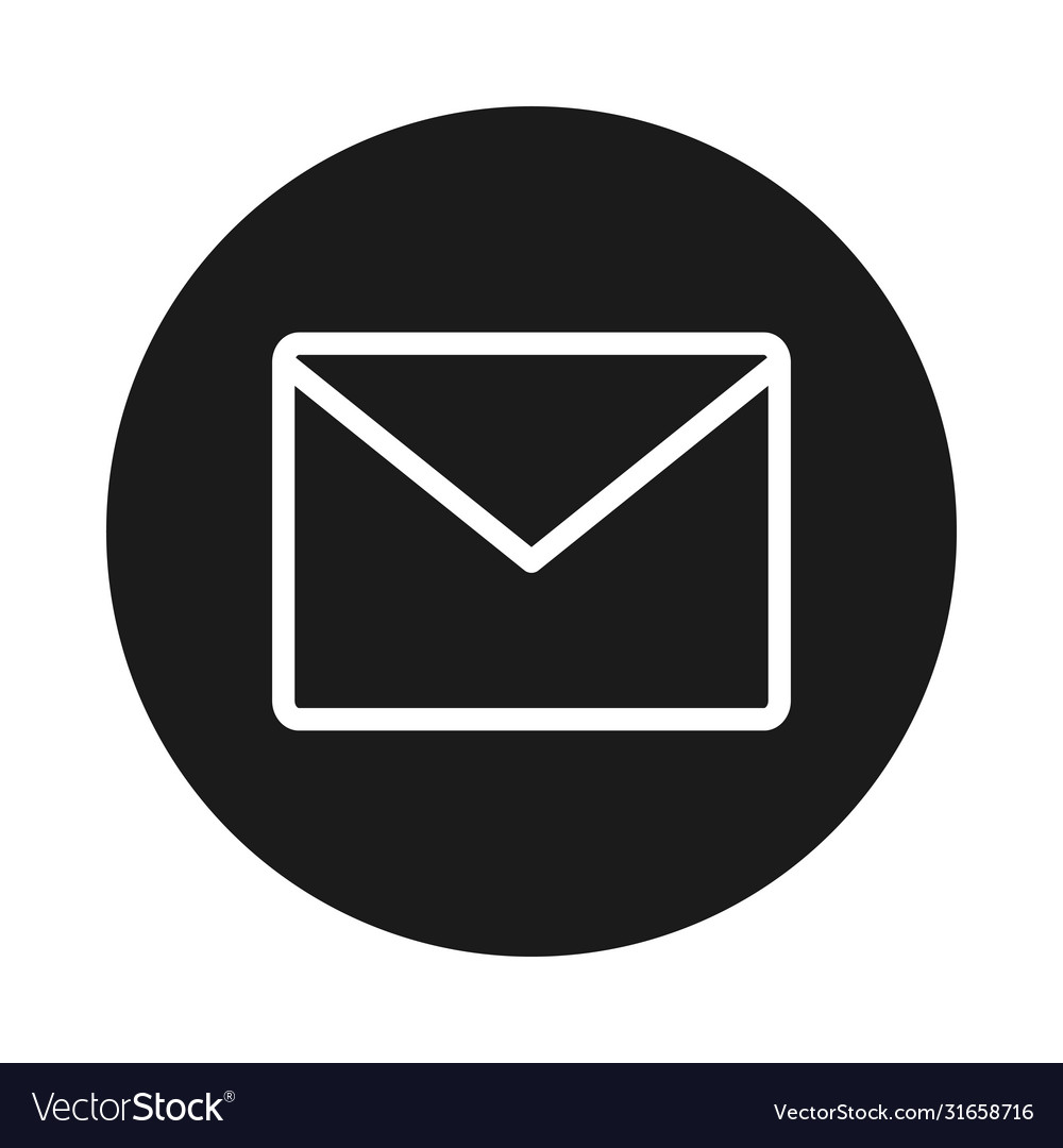 Mail envelope icon block style