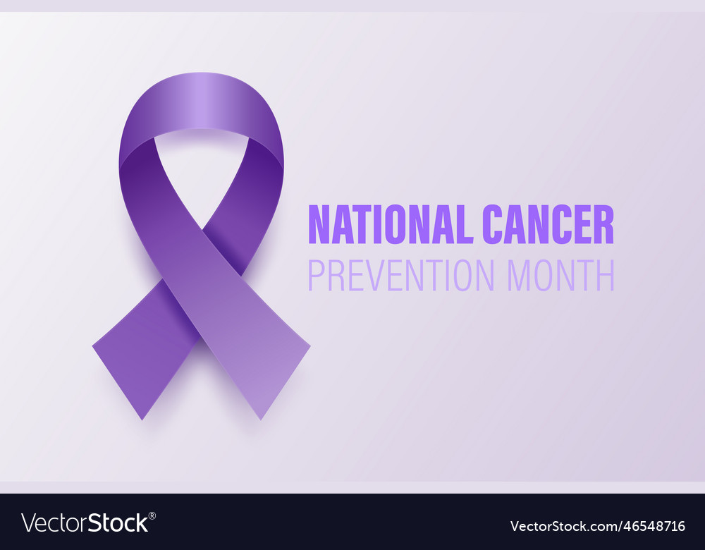 National cancer prevention month banner card Vector Image