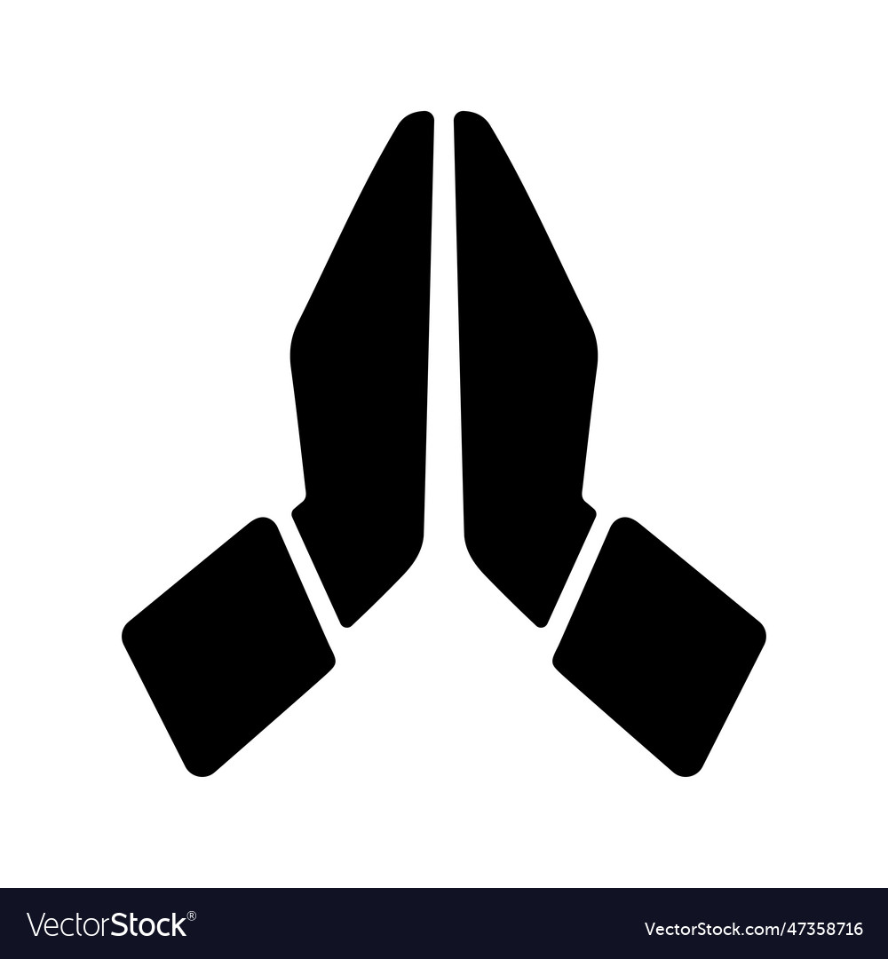 Pray namaste icon Royalty Free Vector Image - VectorStock