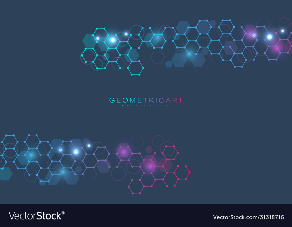 Science network pattern connecting lines and dots