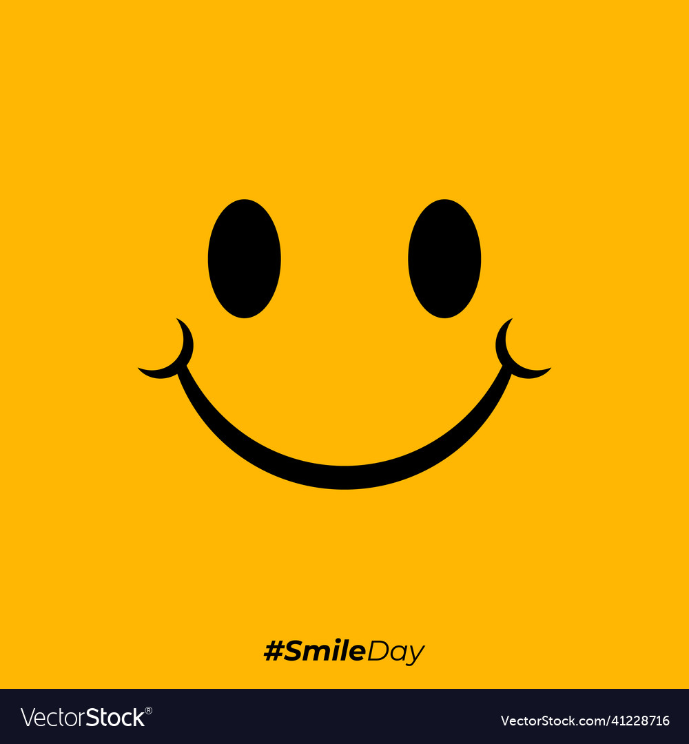 Smile emoticon icon for world happiness template Vector Image