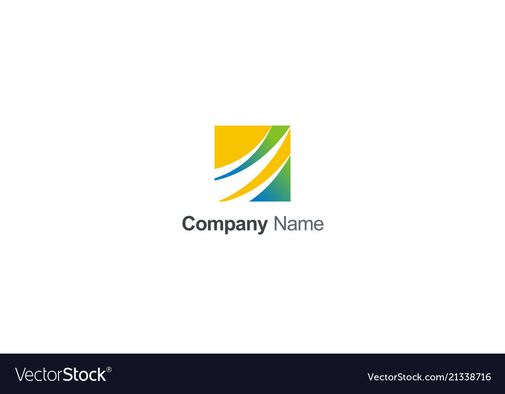 Square loop colored business logo