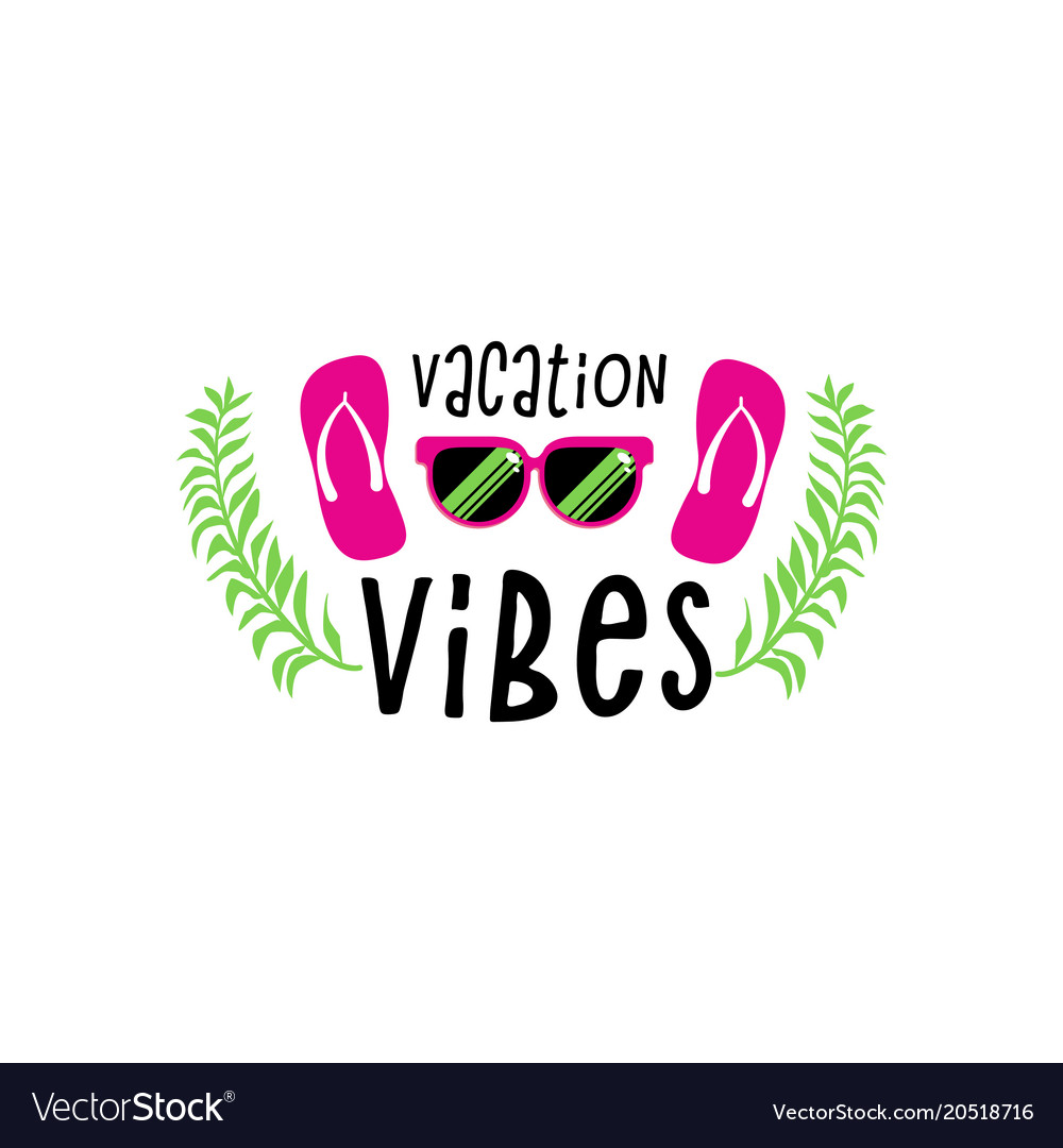 Summer vibes set of cartoon badges cute Royalty Free Vector Summer vibes set of cartoon badges cute Royalty Free Vector