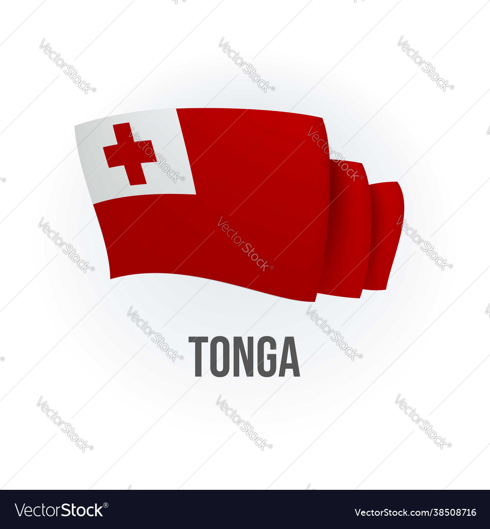 Tonga Flag - Realistic Representation