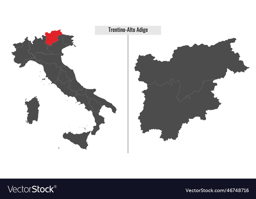 Trentino-Alto Adige Map Italy