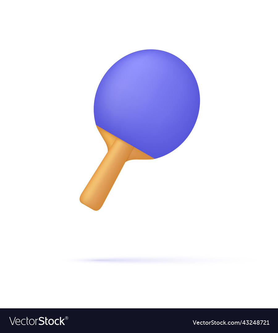 3d table tennis racket Royalty Free Vector Image