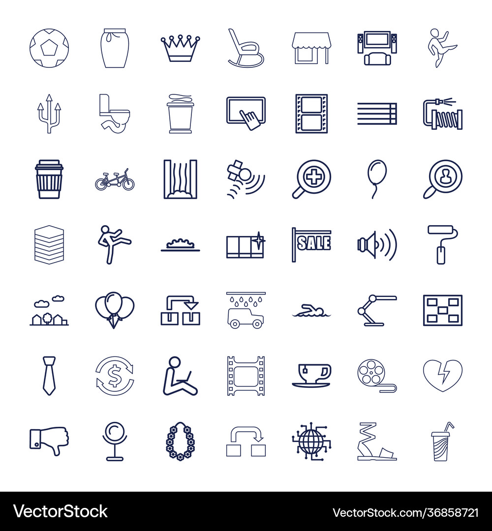 49 icons Royalty Free Vector Image - VectorStock