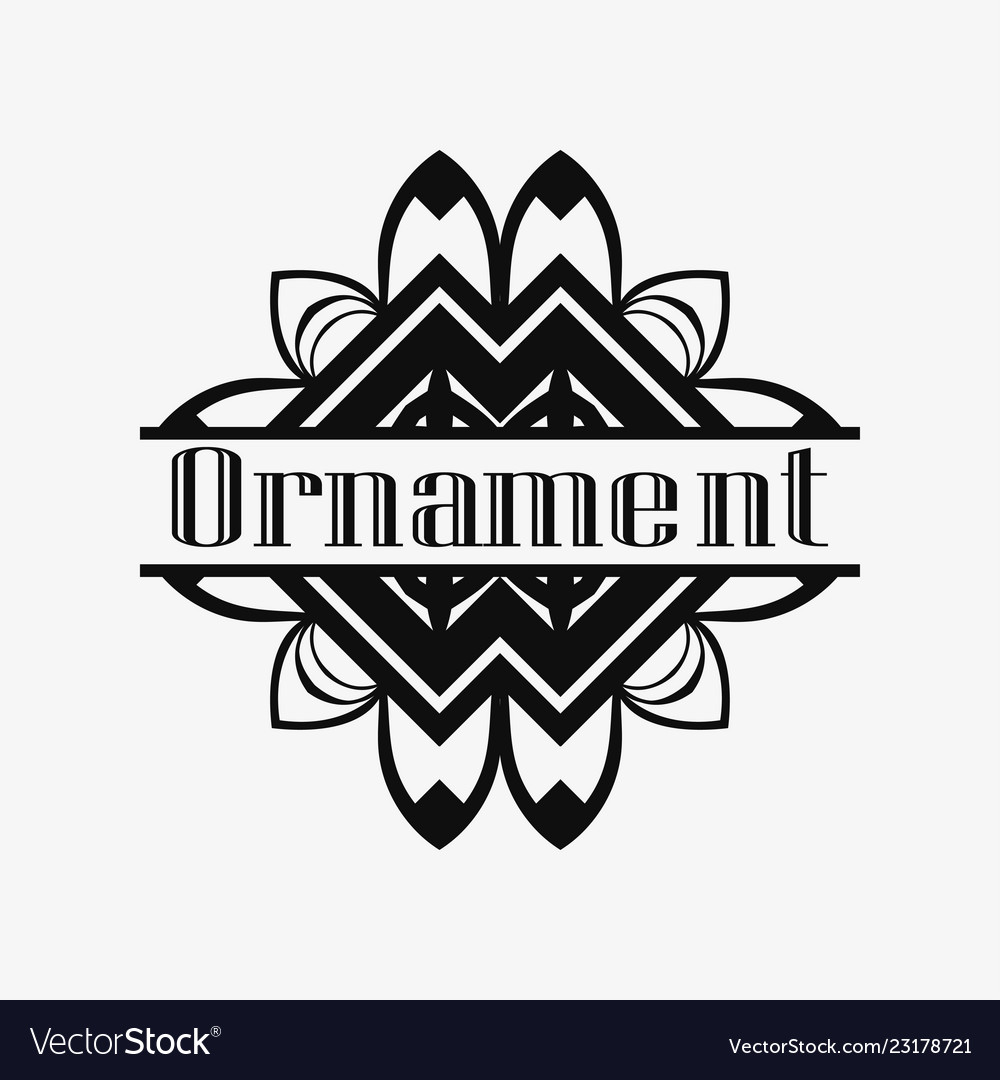 Art deco ornamental logo