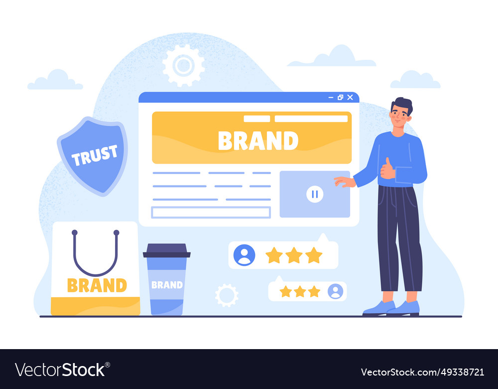 Brand of trust creation concept