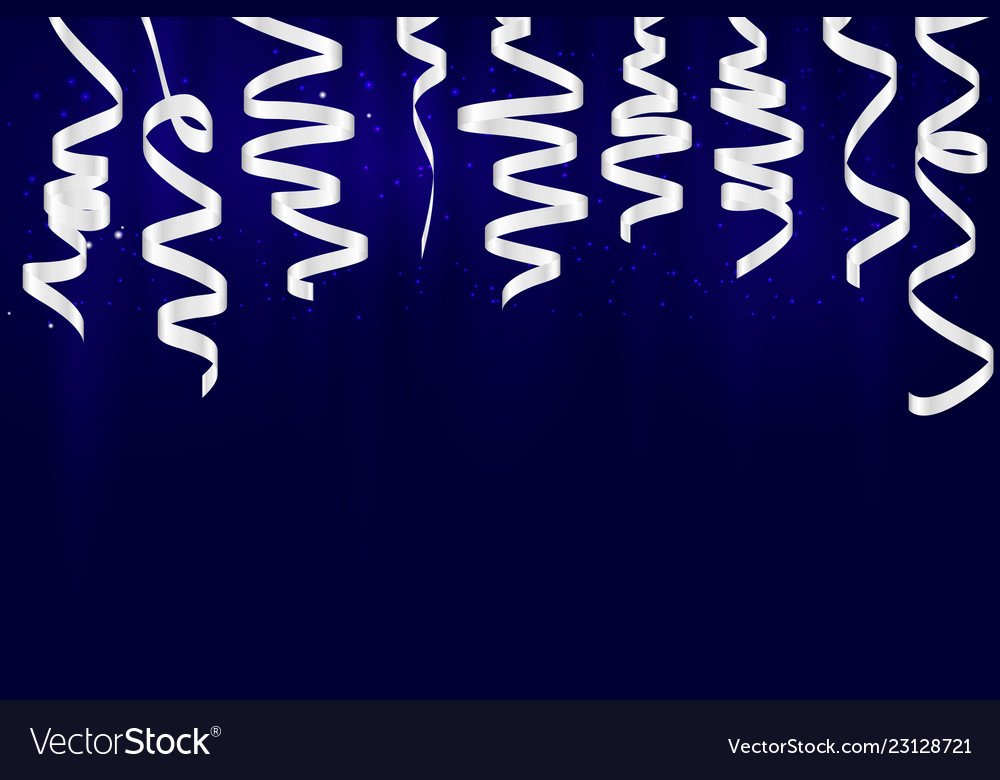 Bright silver serpentine on deep blue background vector image Bright silver serpentine on deep blue background