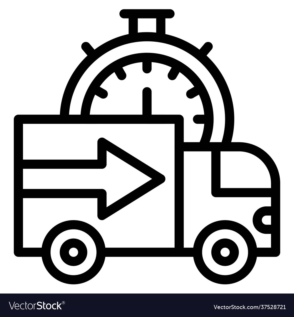 Lieferwagen-Symbol Supermarkt und Einkaufszentrum