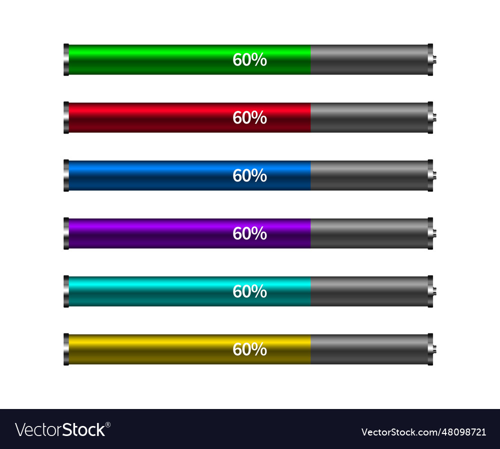 Different colors of battery loading progress bar