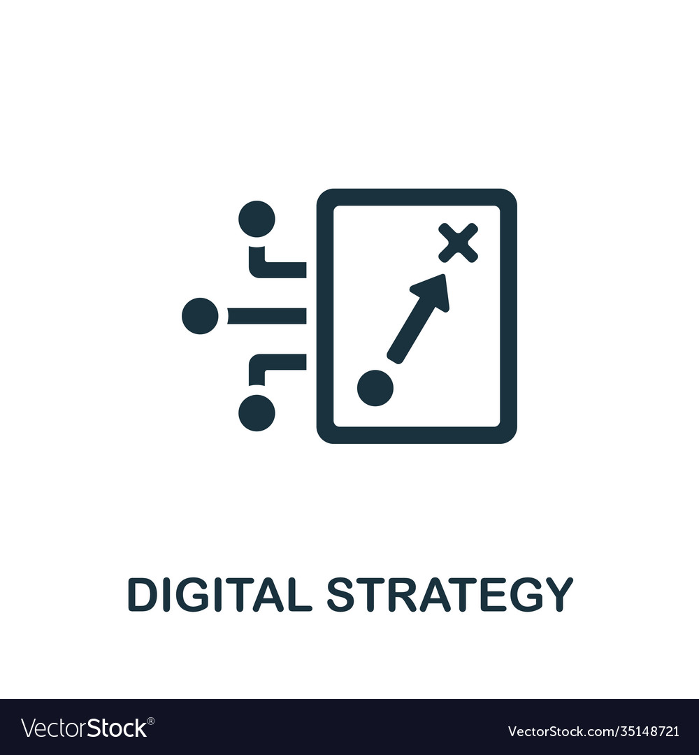 Digital strategy icon simple element from content