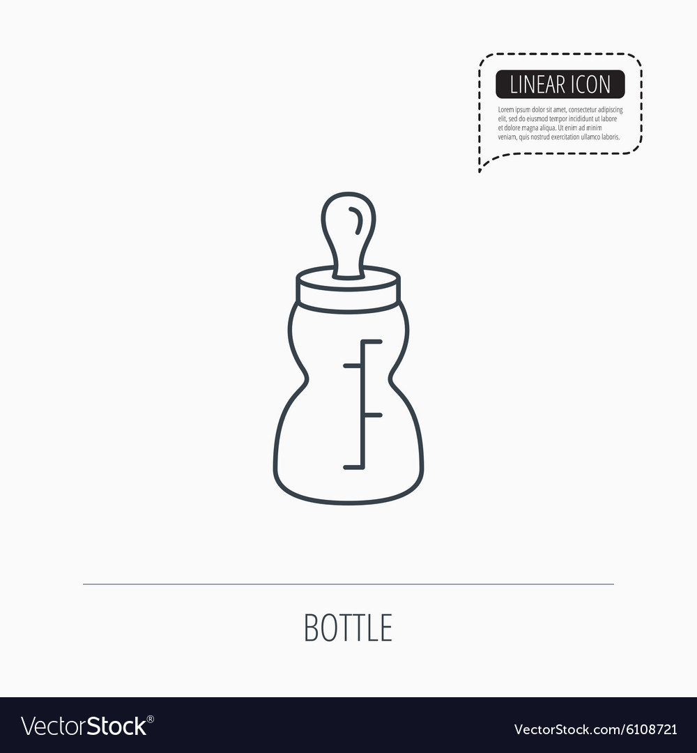 Feeding bottle icon drink glass with pacifier