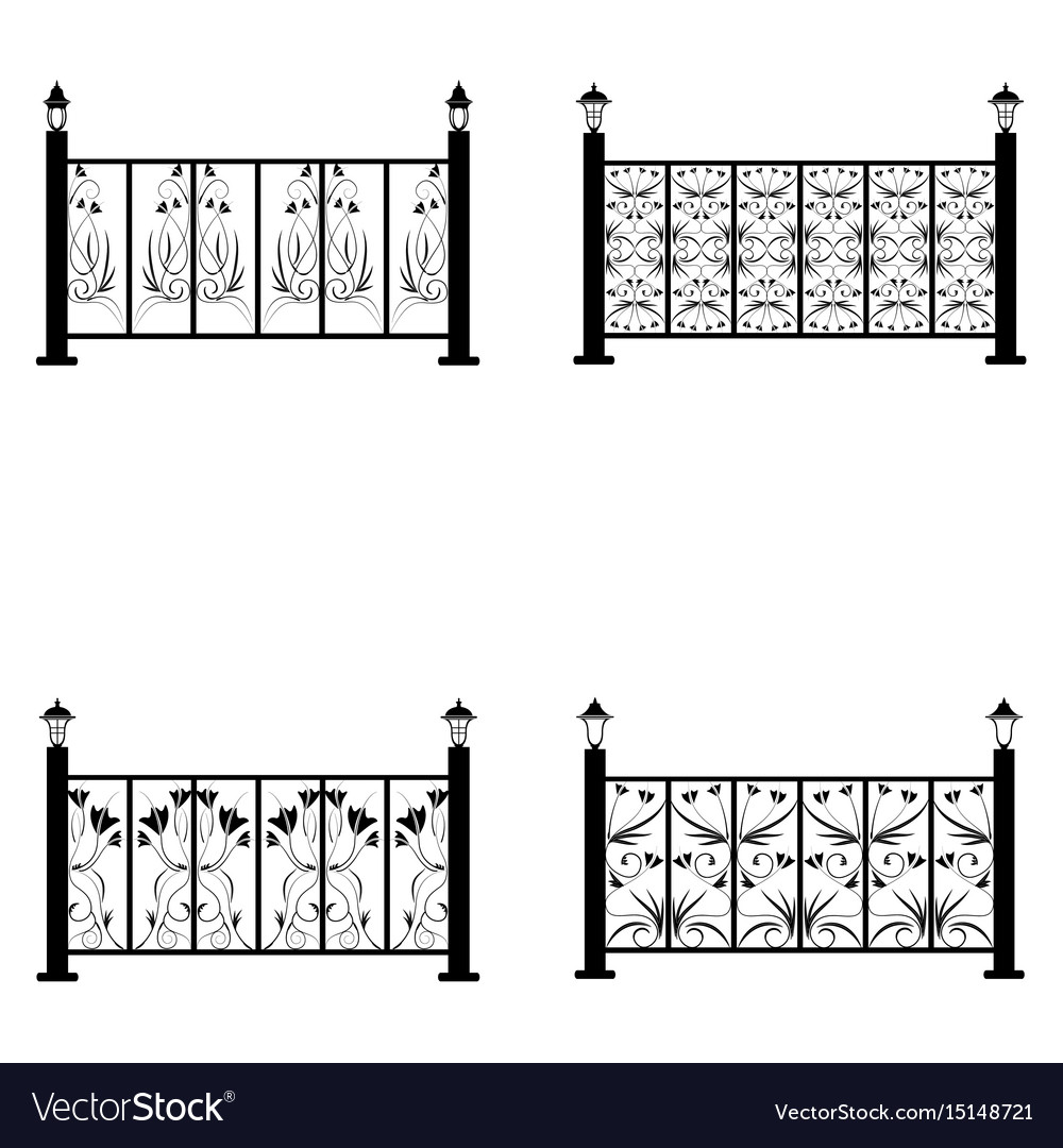 Fence icons set Royalty Free Vector Image - VectorStock