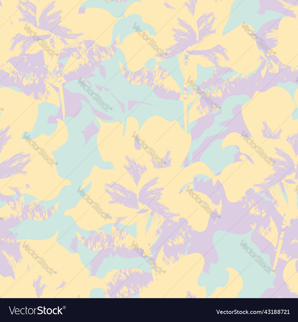 Floral brush strokes seamless pattern design Vector Image