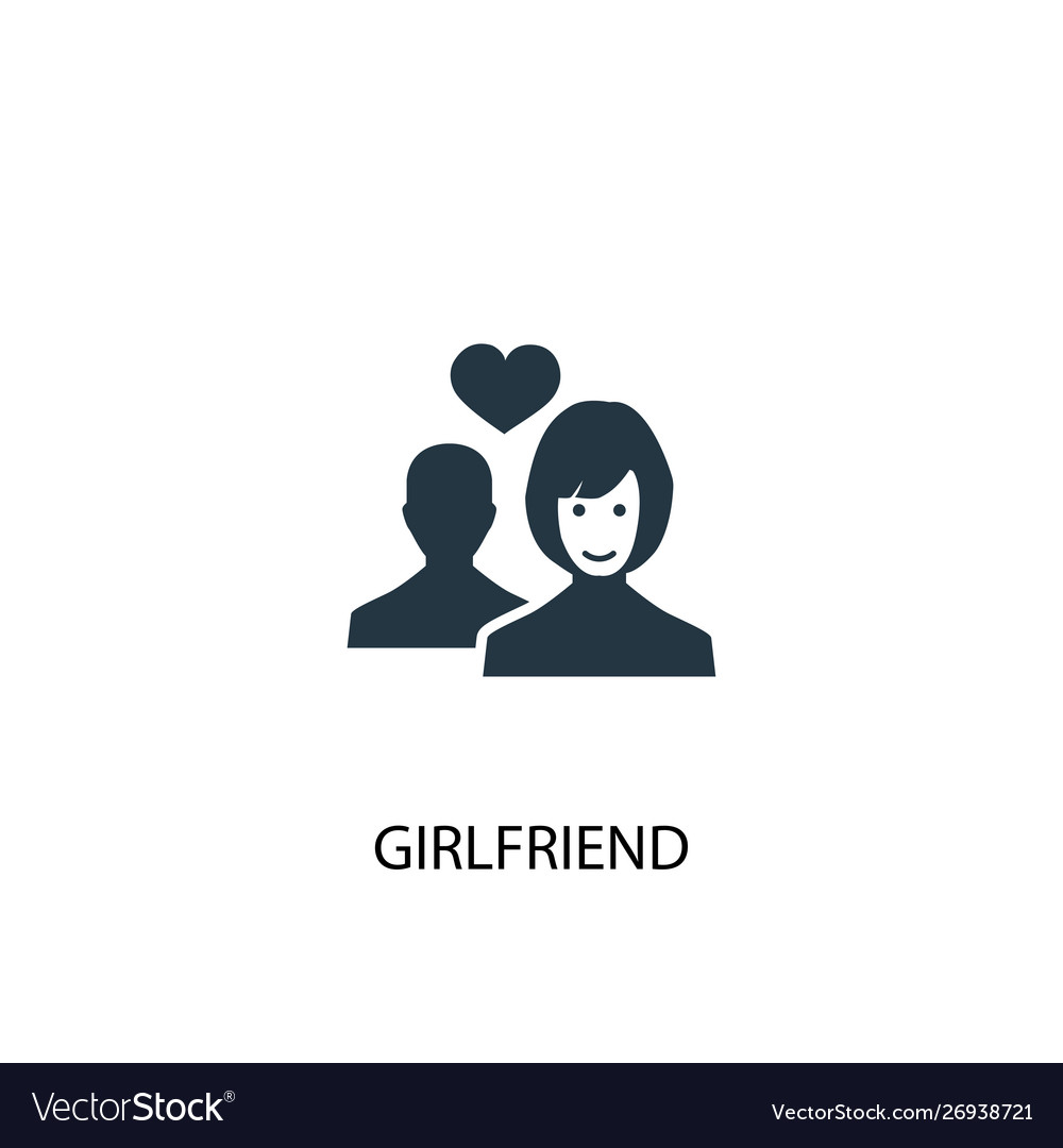 Girlfriend icon simple element