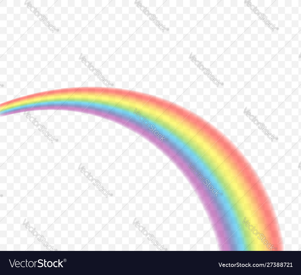 Rainbows in different shape realistic set vector image Rainbows in different shape realistic set