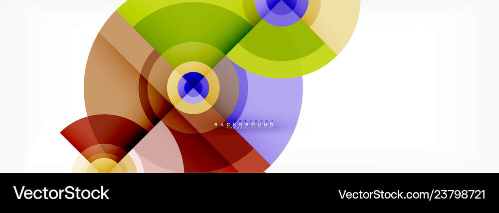 Round circles and triangles abstract background Vector Image