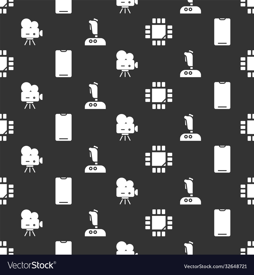 Prozessor mit Mikroschaltungen cpu Smartphone einstellen vector image Prozessor mit Mikroschaltungen cpu Smartphone einstellen