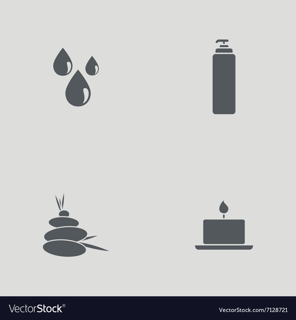 Silhouette spa objects