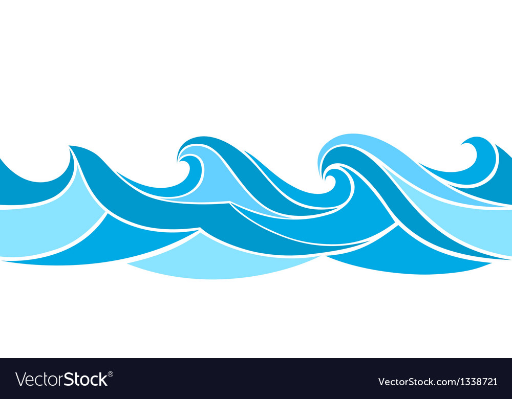 Download Stylized waves Royalty Free Vector Image - VectorStock