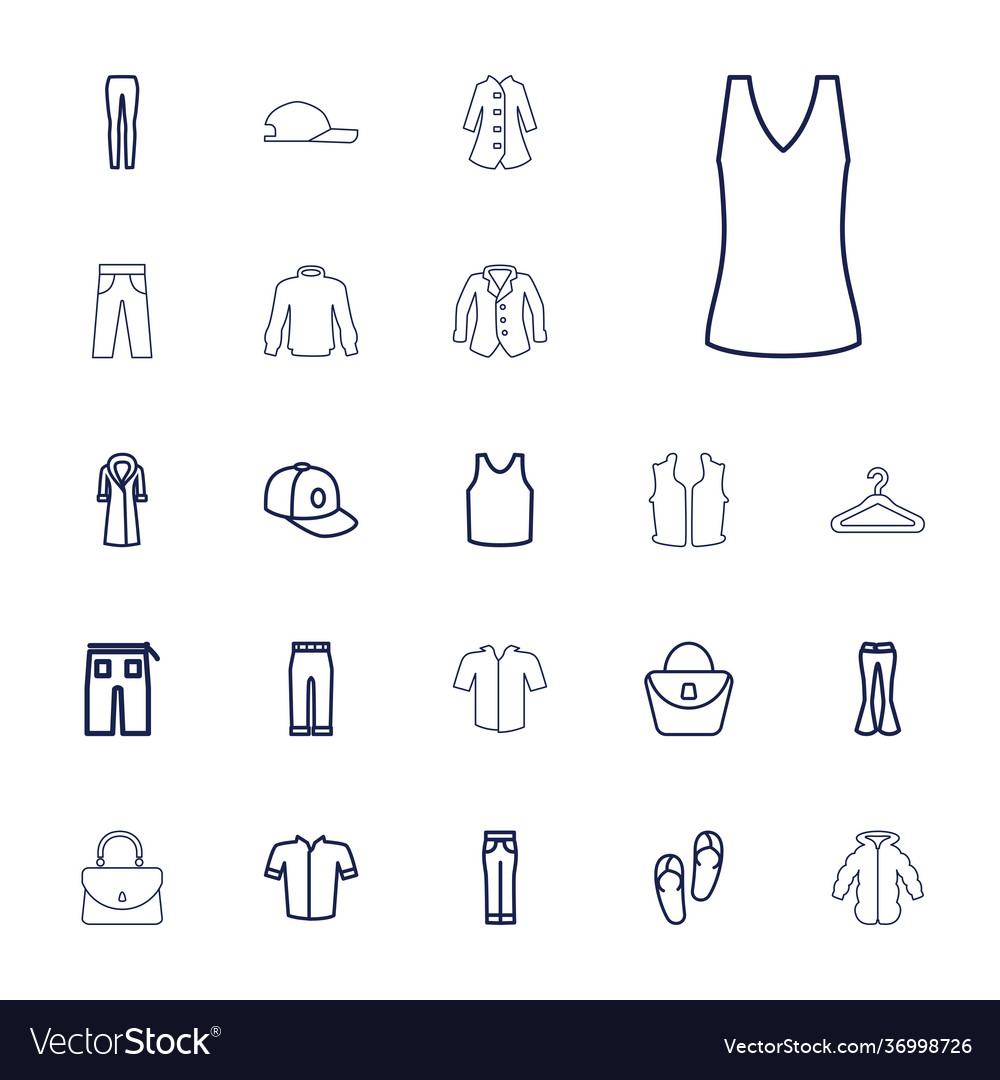 22 casual icons Royalty Free Vector Image - VectorStock