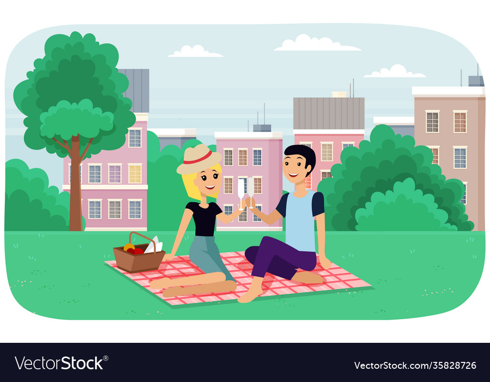 A couple having date in park man and woman