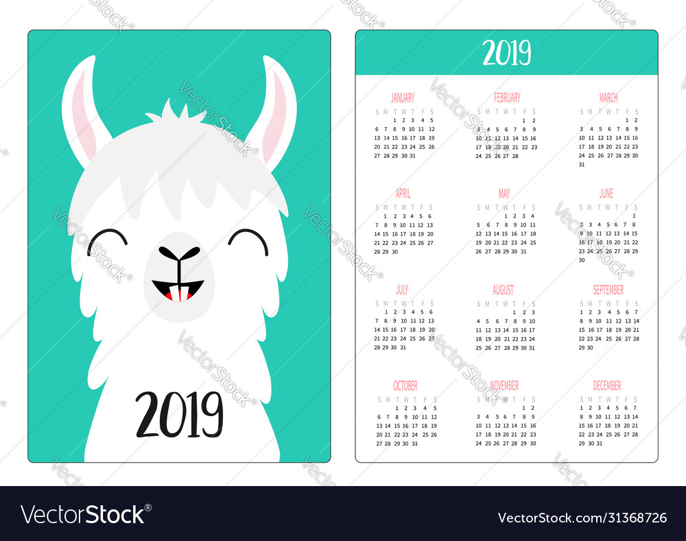 Alpaca llama smile with tooth simple pocket Vector Image