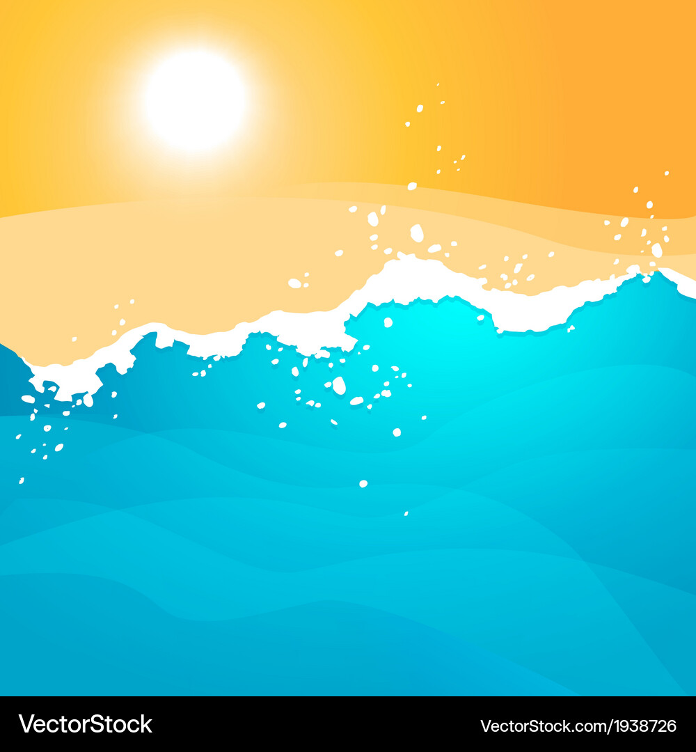 Background with sea waves Royalty Free Vector Image