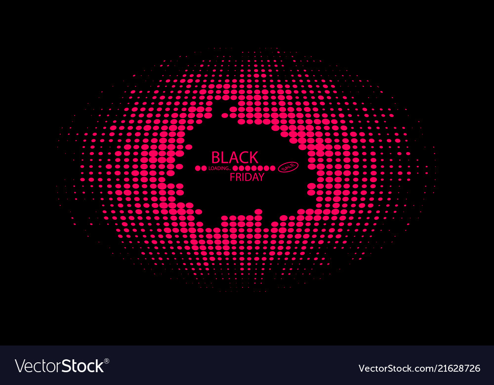 Black friday dots with loading bar on