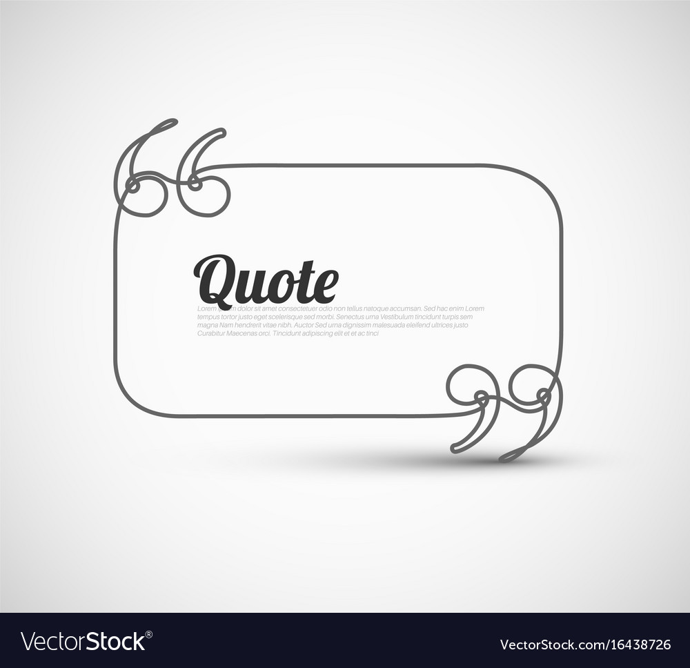 Blank quote template Royalty Free Vector Image