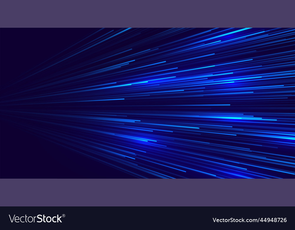 Blue speed lights on dark background