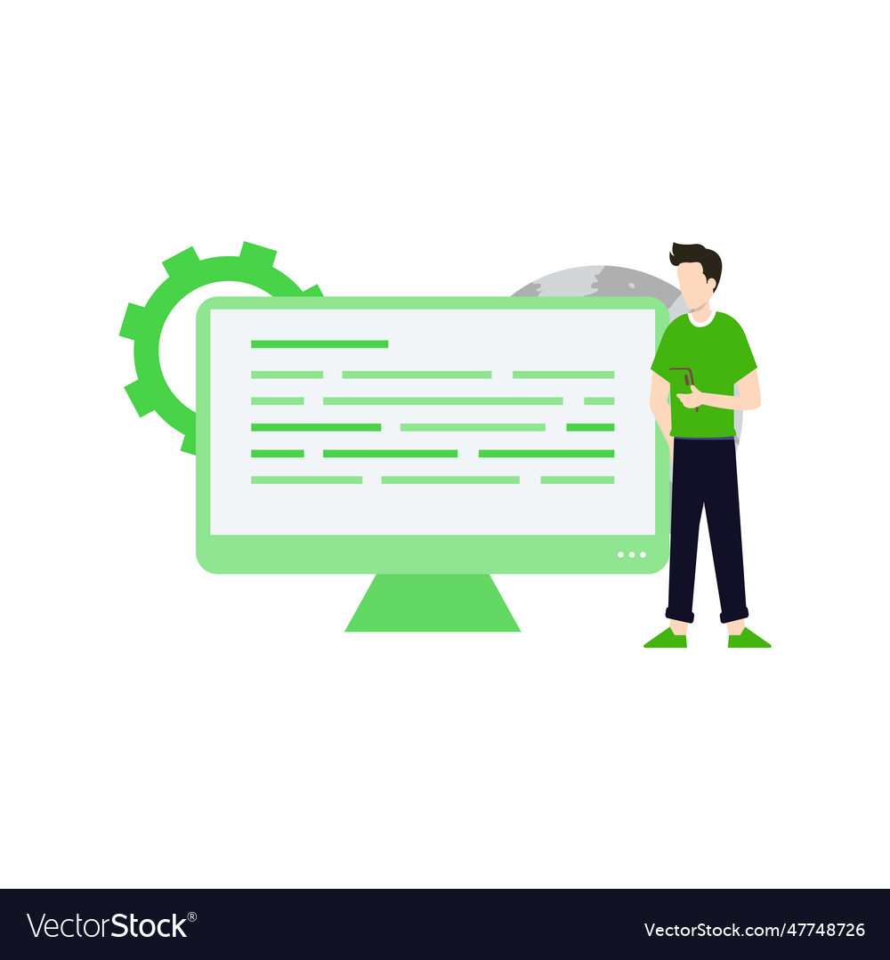 Boy watching monitor programming