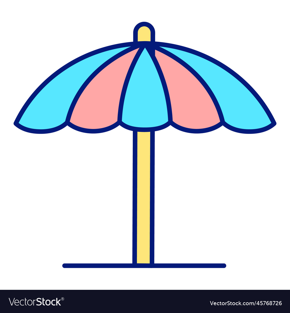 Golf umbrella 1 Royalty Free Vector Image - VectorStock