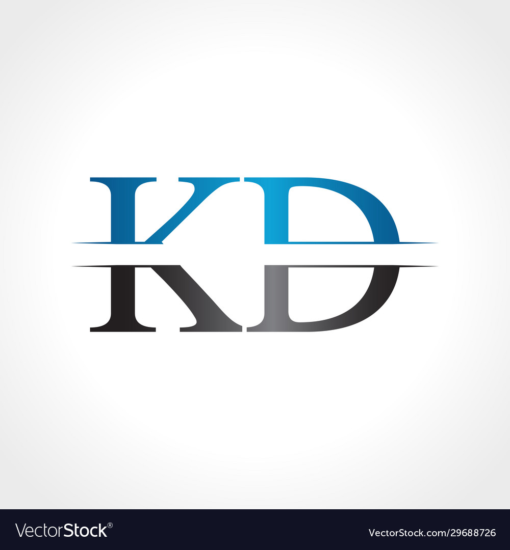 Original kd Buchstaben Logo Design abstrakt