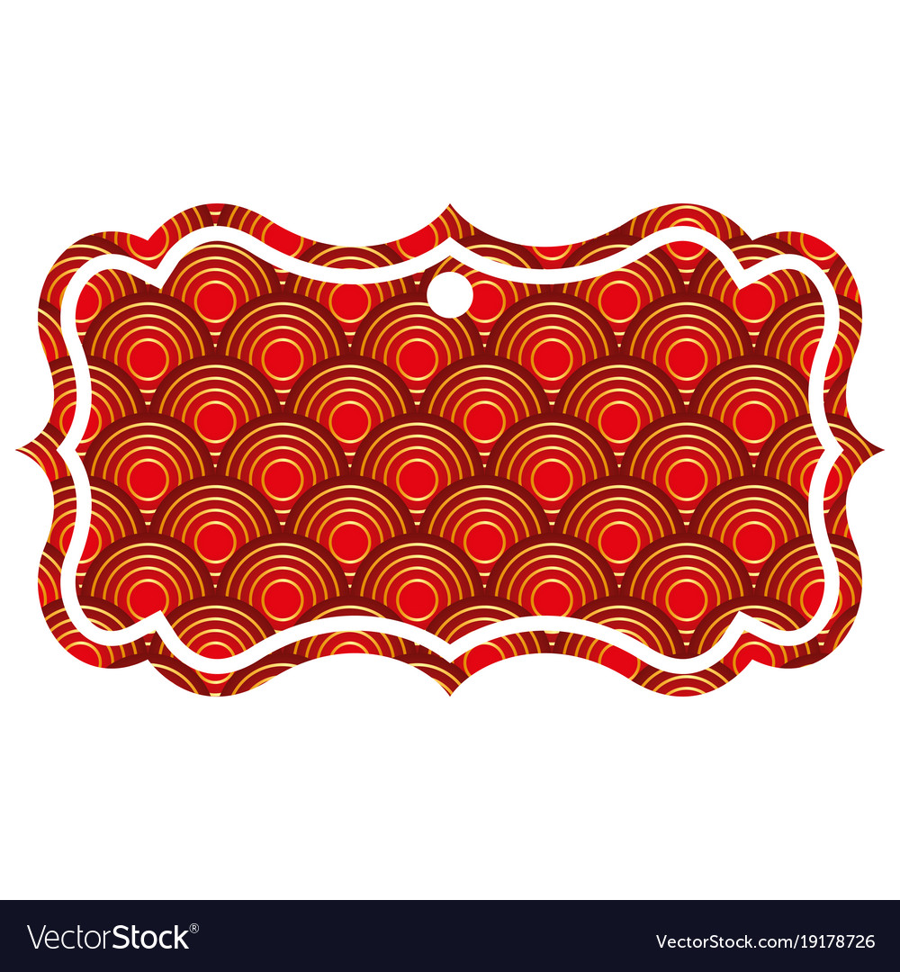 Label classic rounded lines pattern image
