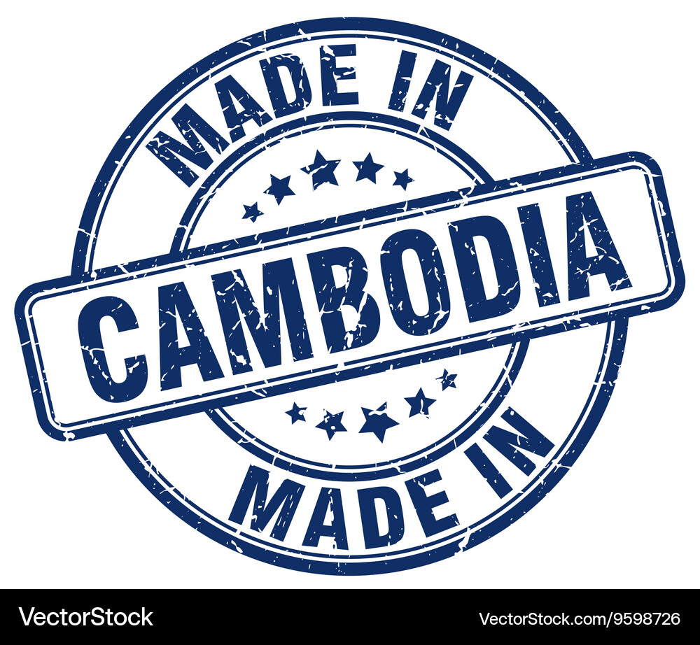 Made in cambodia Royalty Free Vector Image VectorStock