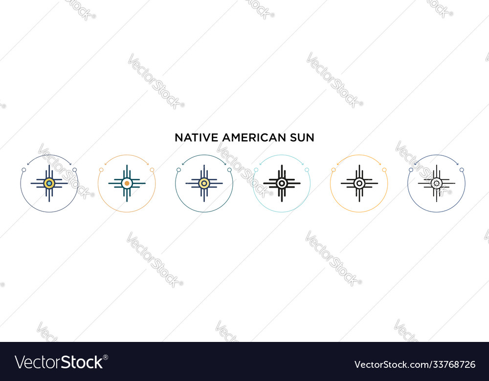 Native American Sun Icon