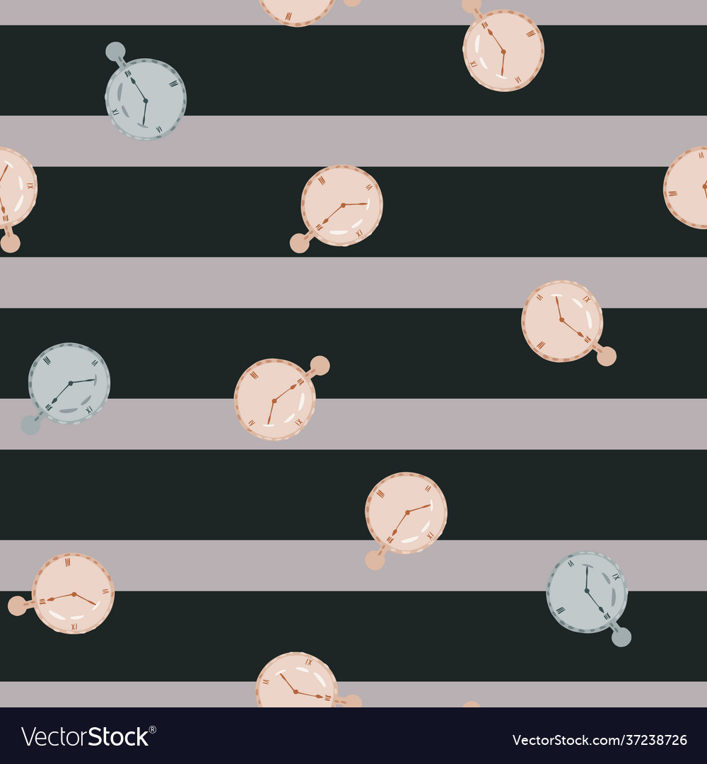 Random abstract seamless pattern with stopwatch Vector Image Random abstract seamless pattern with stopwatch