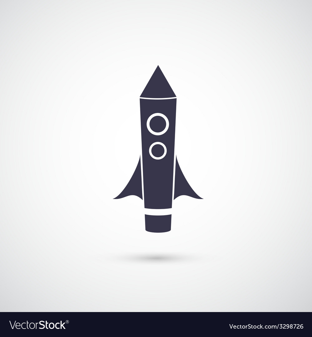 Rocket icon isolated on background